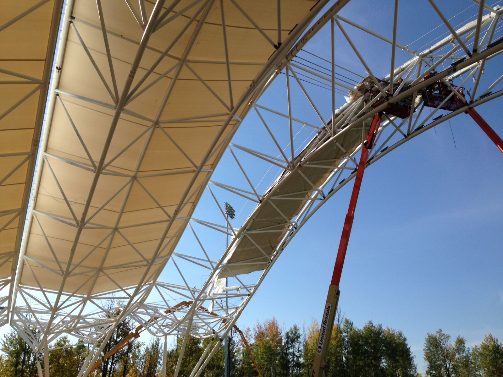 Birdview Large-span steel canopy project in Canada