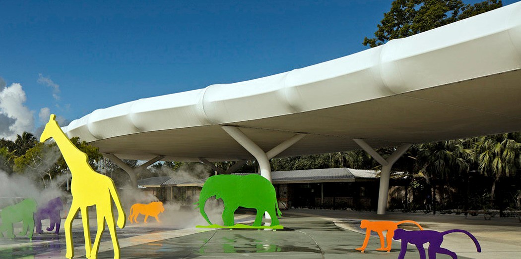 Zoo Miami Cloud Canopy featuring large span space Structure