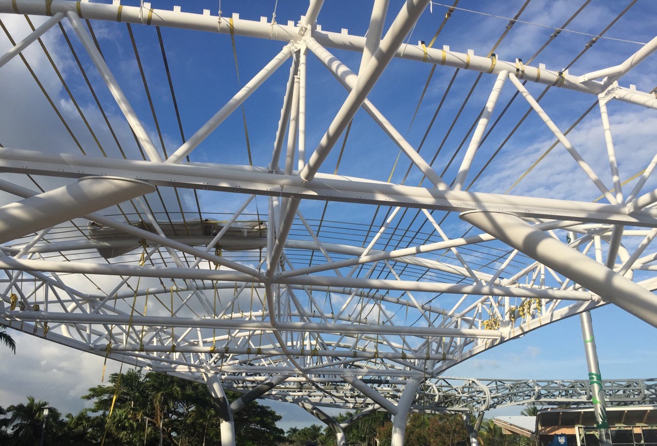 Steel Structure details of Zoo Miami Cloud Canopy 